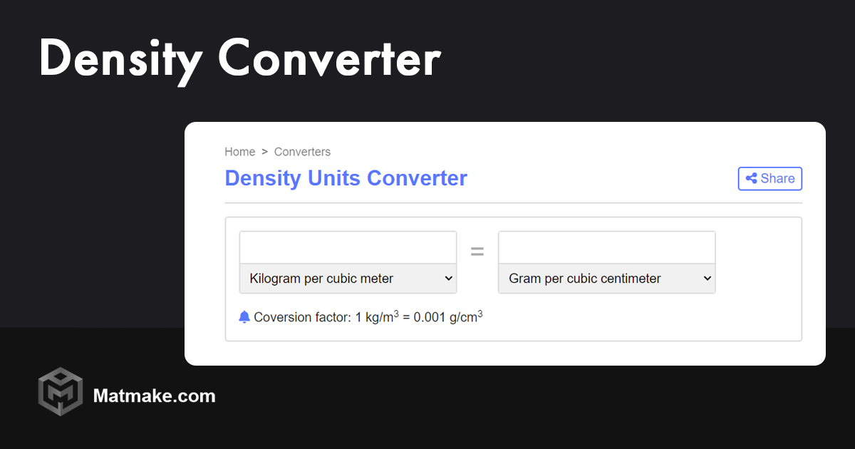 Density Converter - Matmake