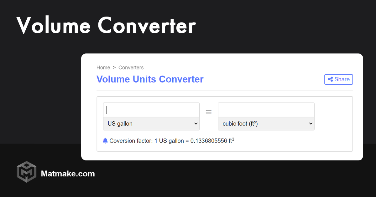 Volume Converter Matmake